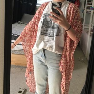 American Eagle floral kimono.